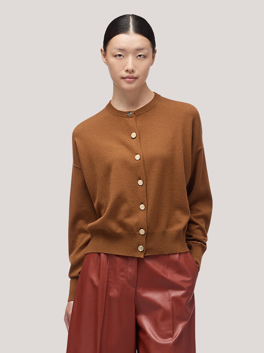 Maglia donna coreana manica lunga, bottoni gioiello - Maglia donna coreana manica lunga, bottoni gioiello alt - 002
