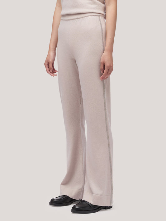Pantalone donna ampio con catenella sui fianchi - Pantalone donna ampio con catenella sui fianchi alt - 002