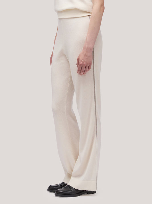 Pantalone donna ampio con catenella sui fianchi - Pantalone donna ampio con catenella sui fianchi alt - 002
