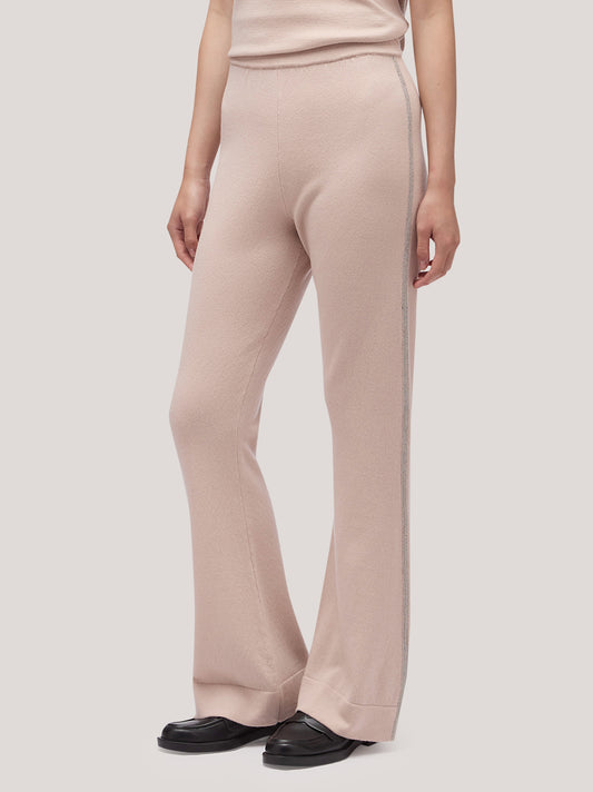 Pantalone donna ampio con catenella sui fianchi - Pantalone donna ampio con catenella sui fianchi alt - 002