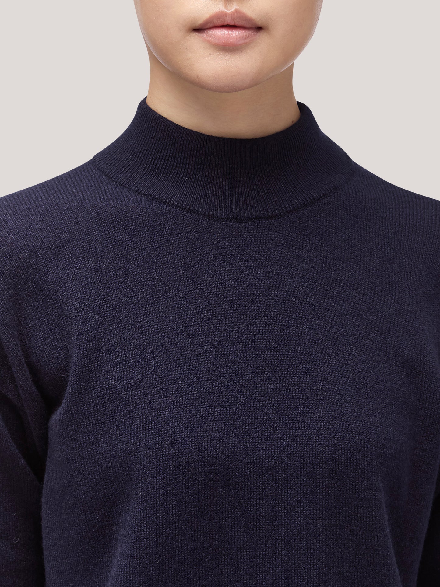 Maglia donna lupetto manica lunga, garzato notte 250a94_fw25-3_064not 68148977500486