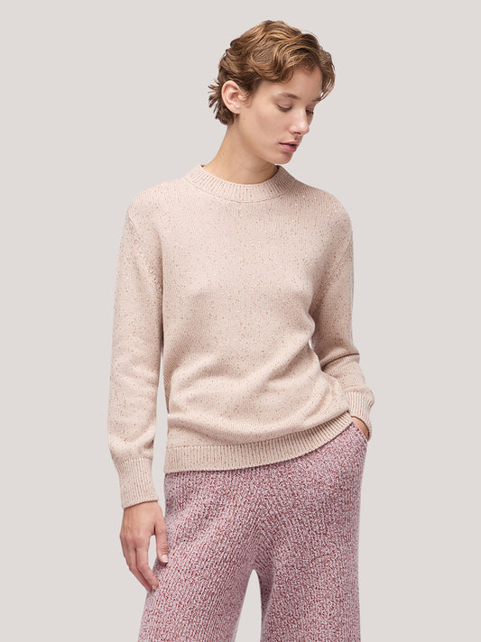 Maglia donna paricollo manica lunga, paillettes - Maglia donna paricollo manica lunga, paillettes alt - 002