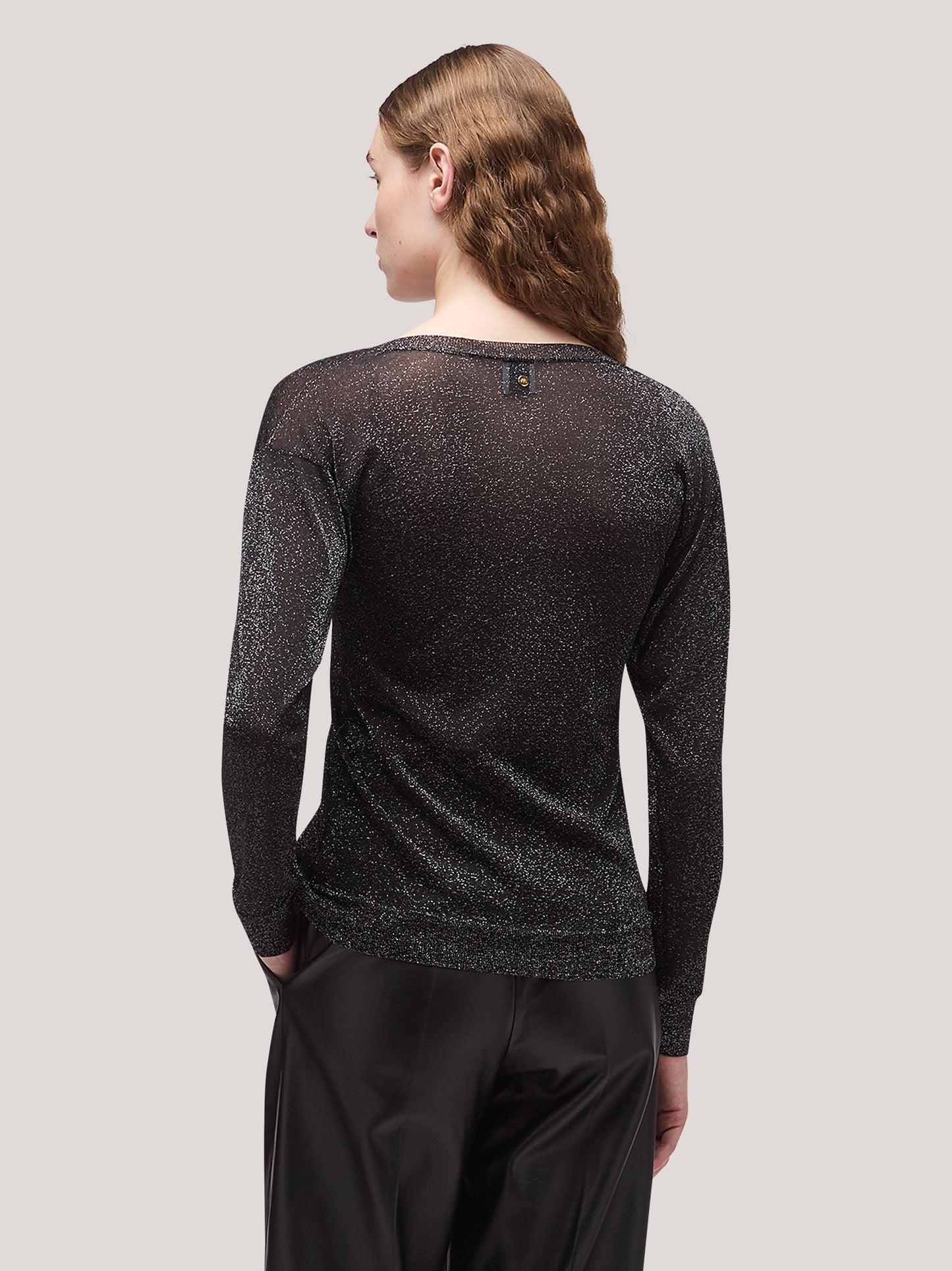 Women's V-neck long-sleeved shirt, image black 250h81_fw25im_096bla 68147910869318