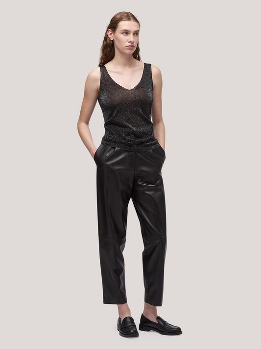 Maglia donna scollo V smanicata, image black 250h82_fw25im_096bla