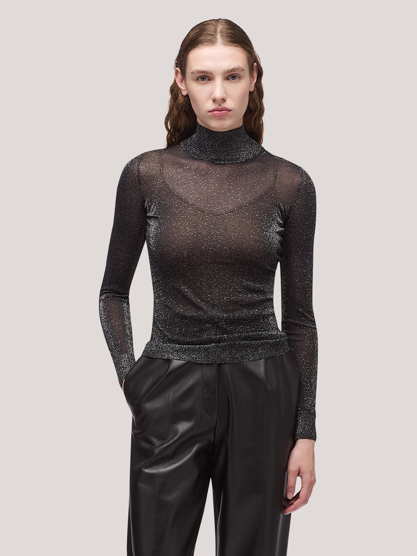 Maglia donna collo alto manica lunga, image black 250h87_fw25im_096bla 68147899793734