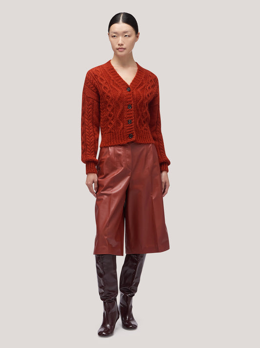 Maglia cardigan donna manica lunga, soft mohair rame 250n15_fw255a_677ram