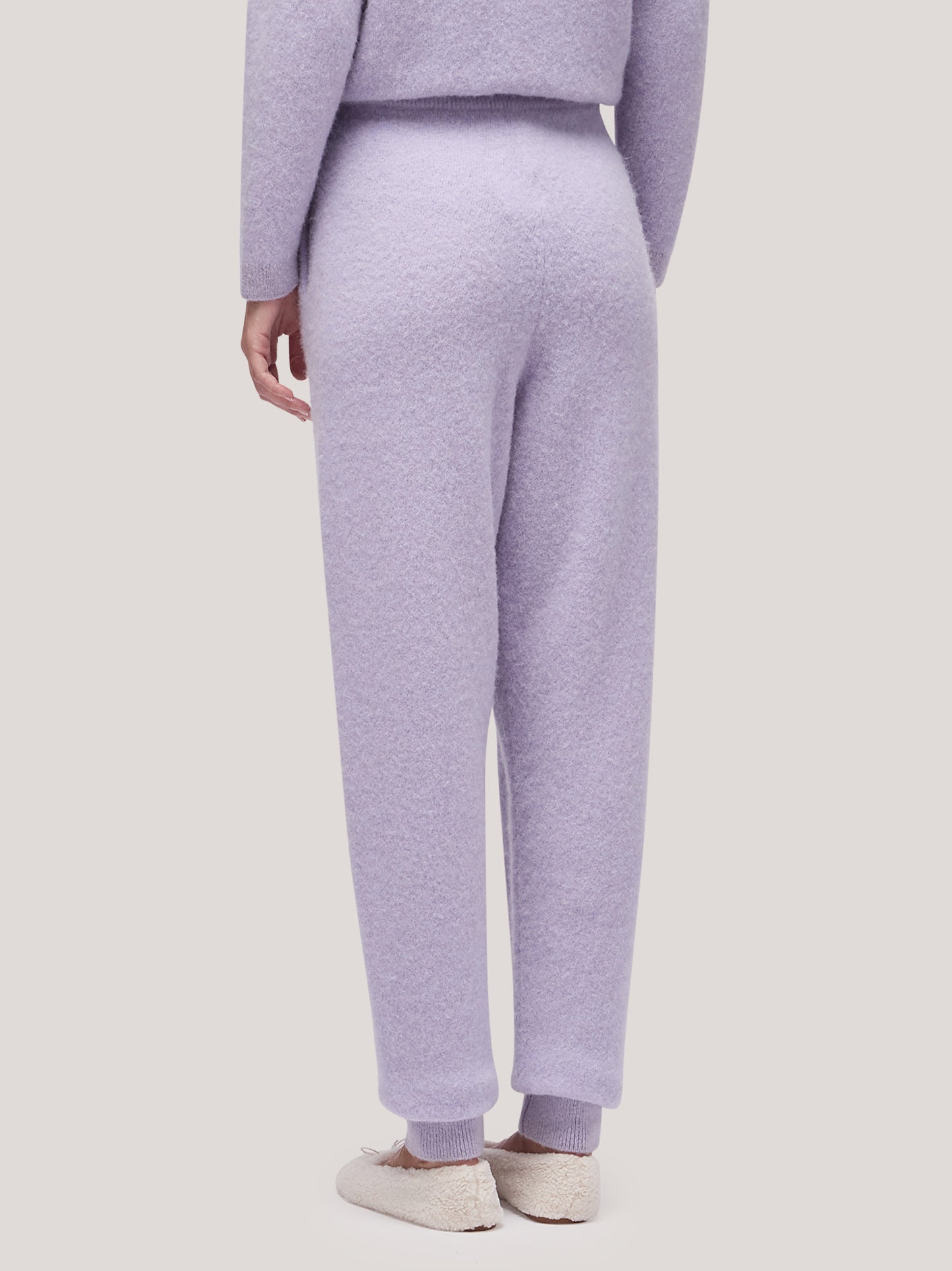 Women's trousers with ribbed bottom, hanaq lilac 250n91_fw254a_299lil 68147380683078