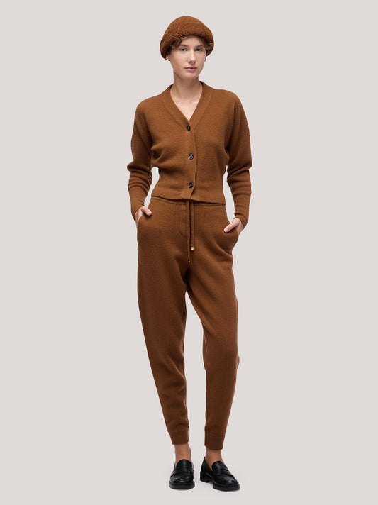 Maglia cardigan donna manica lunga, punto milano dakar 250r14_fw25-7_j37dak