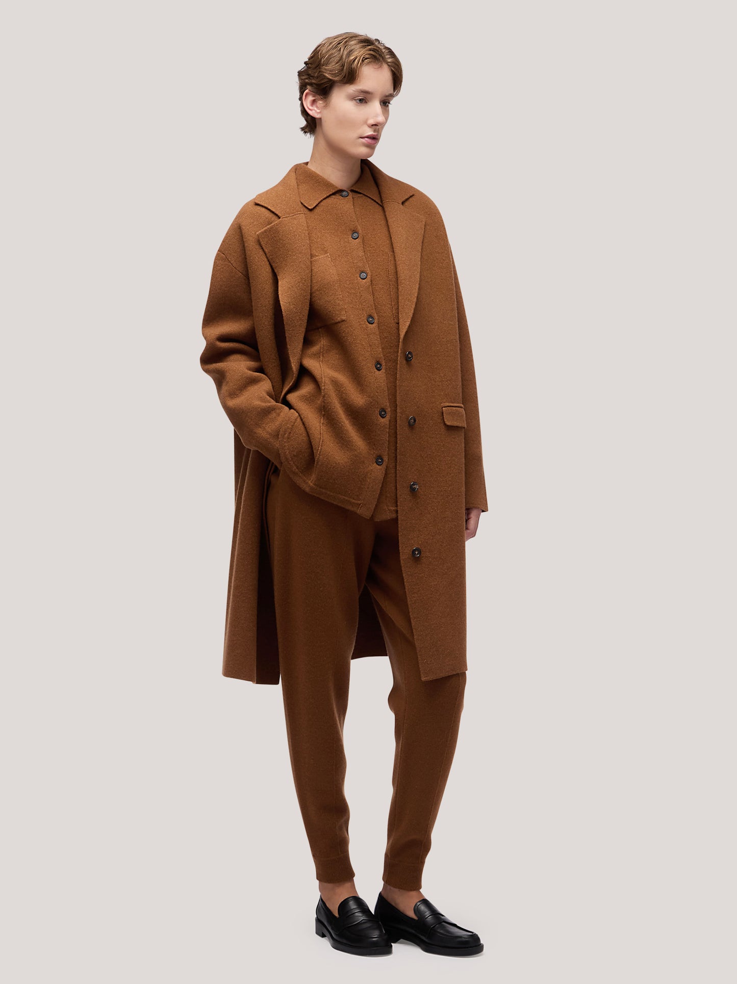 Maglia cappotto donna con tasche, punto milano dakar 250r16_fw25-7_j37dak 68146986680646