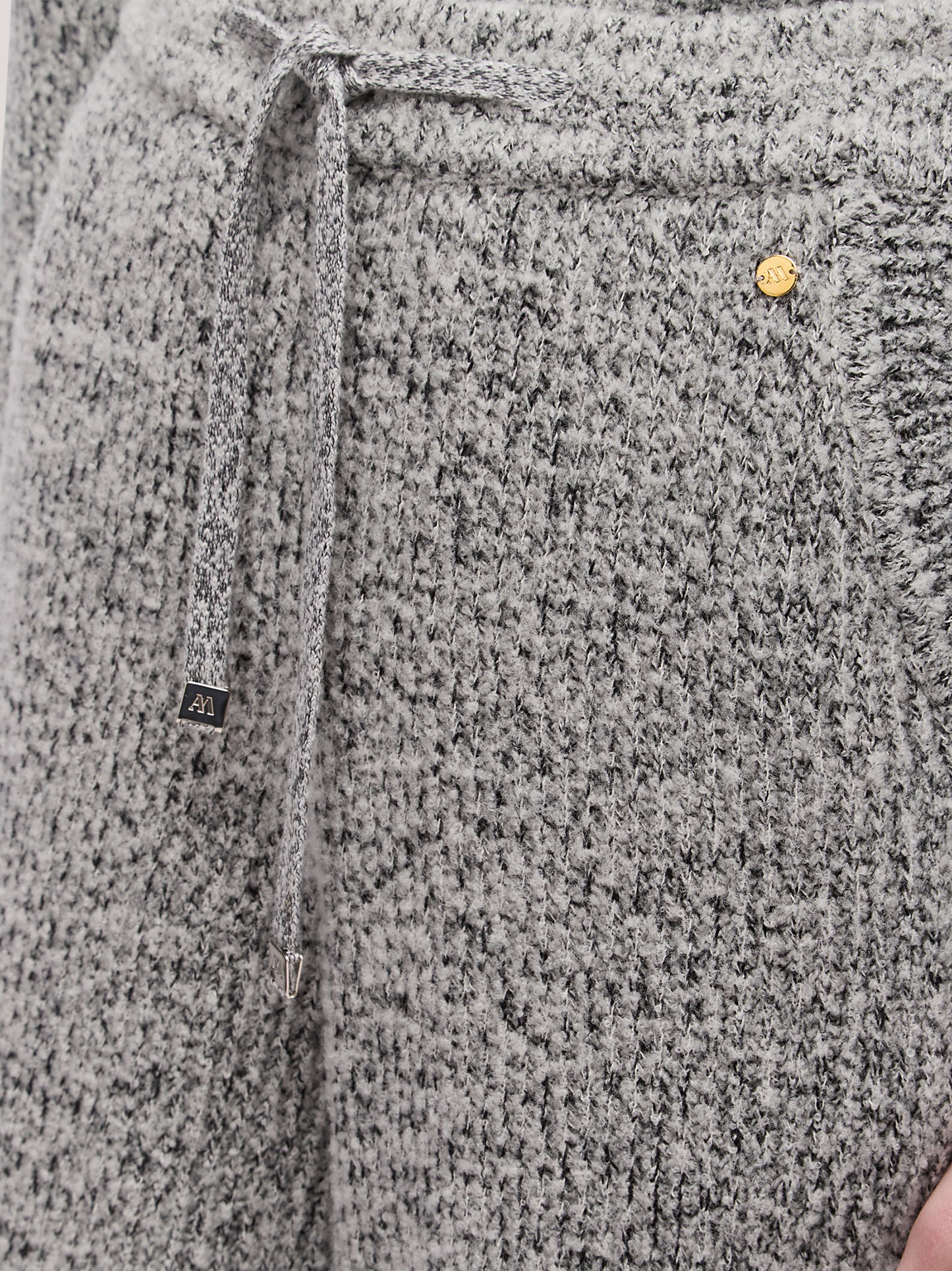 Pantaloni donna fondo ampio, lavorazione maglia inglese bicolore bianco /nero 250r93_fw259a_217bne 68522728653126