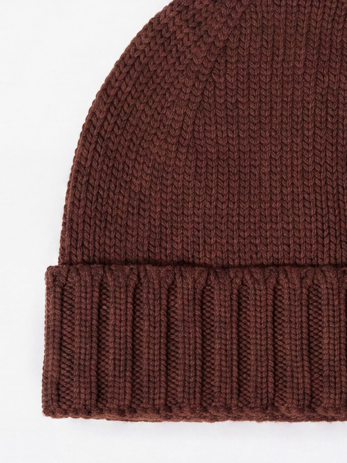 Pure cashmere beanie with ribbed folded brim nut 26k307_n_fw26-3_492noc 76118286369094