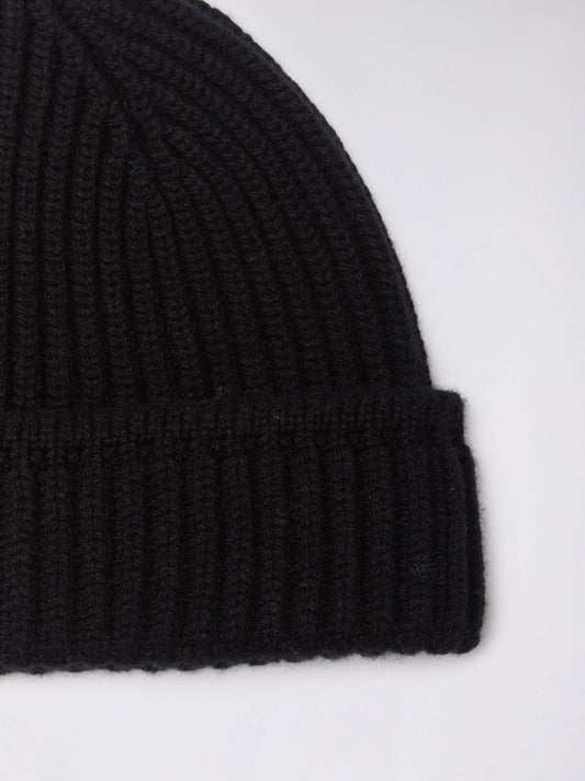 Cuffia a coste con risvolto - Cuffia a coste con risvolto alt - 002