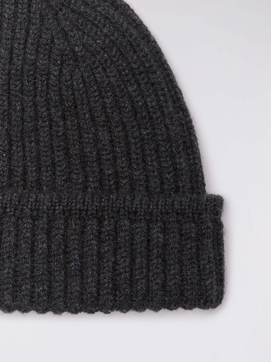 Cuffia da uomo a coste con risvolto - Cuffia da uomo a coste con risvolto alt - 002