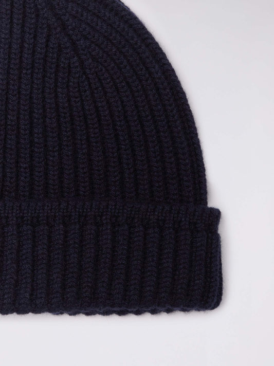 Cuffia da uomo a coste con risvolto - Cuffia da uomo a coste con risvolto alt - 002