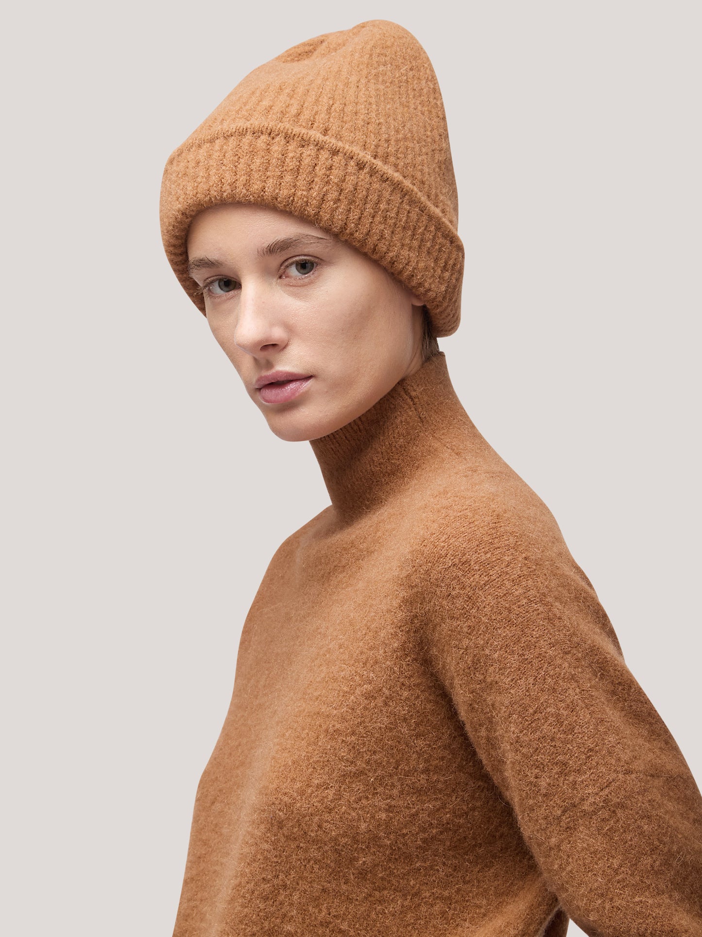 Cuffia con risvolto, hanaq tabacco 25k376_fw254a_426tab 68146061443398