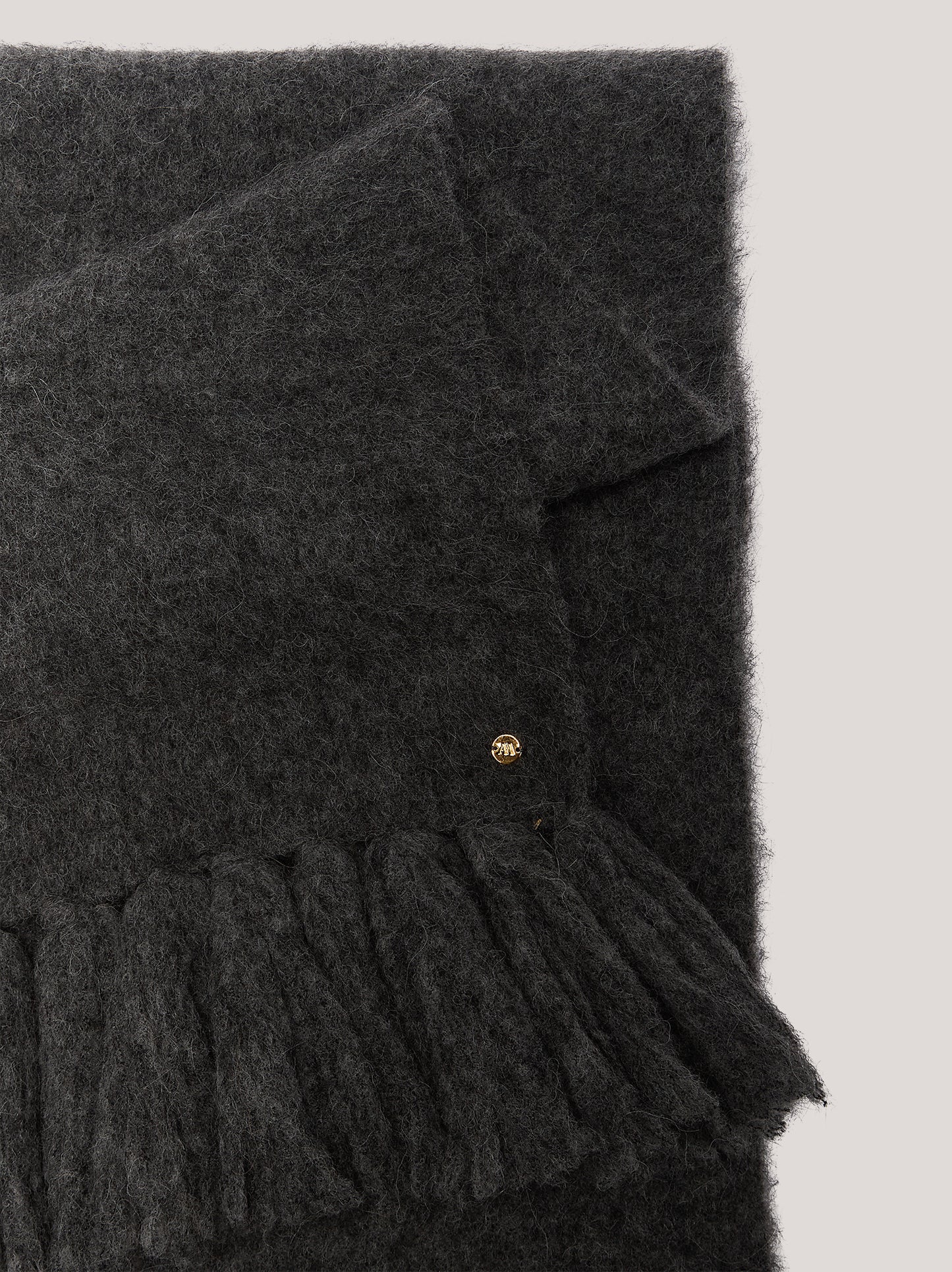 Sciarpa a coste con frange, hanaq acciaio 25k378_fw254a_085acc 69566894833990