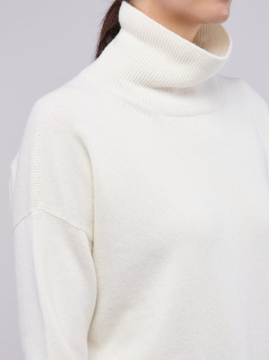 Maglia collo alto manica lunga, Essential Lana Cashmere - Maglia collo alto manica lunga, Essential Lana Cashmere alt - 002