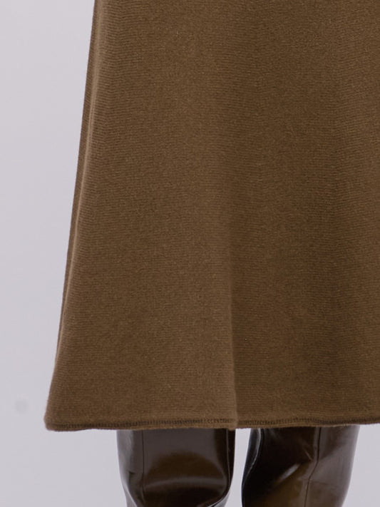 Essential wool and cashmere long skirt - Essential wool and cashmere long skirt alt - 002