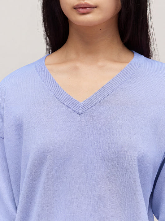 Maglia scollo V manica lunga - Maglia scollo V manica lunga alt - 002