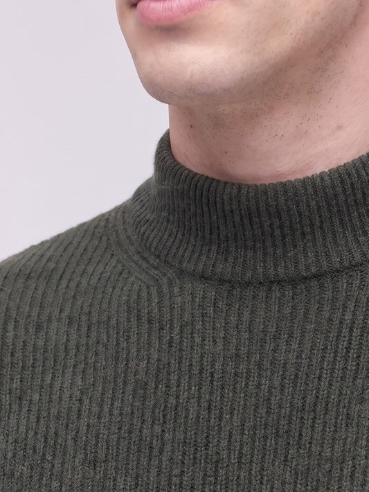 Men's english rib mock neck sweater - Men's english rib mock neck sweater alt - 002