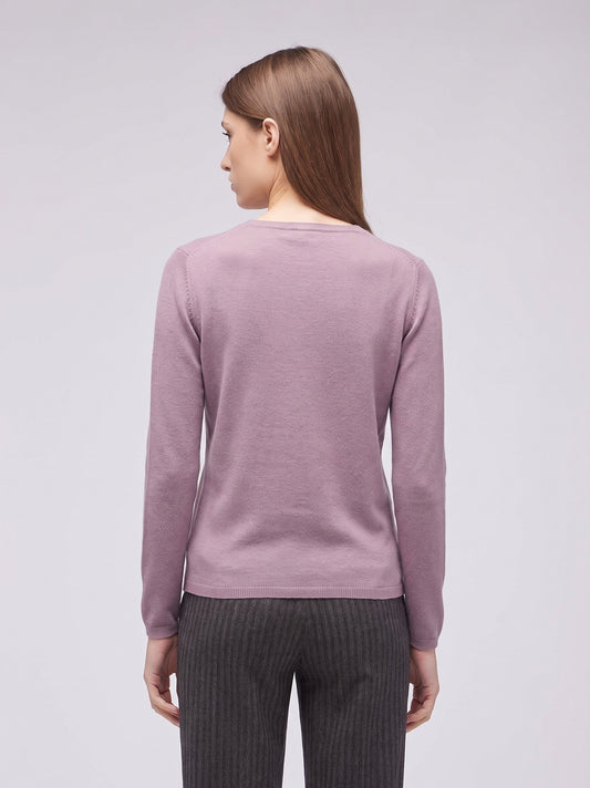 Maglia scollo v in cashmere - Maglia scollo v in cashmere alt - 002