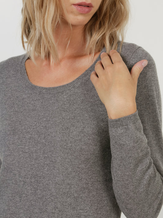Wide-neck cashmere sweater - Wide-neck cashmere sweater alt - 002