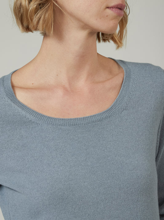 Wide-neck cashmere sweater - Wide-neck cashmere sweater alt - 002