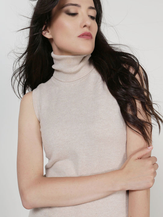 Cashmere turtleneck top - Cashmere turtleneck top alt - 002