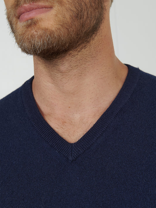 Cashmere V-neck sweater - Cashmere V-neck sweater alt - 002