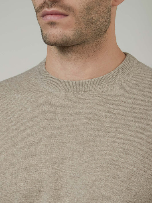 Maglia girocollo in cashmere - Maglia girocollo in cashmere alt - 002