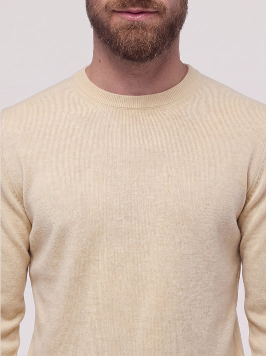 Men's crewneck cashmere sweater - Men's crewneck cashmere sweater alt - 002