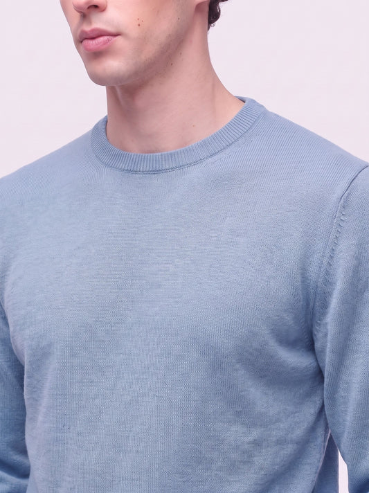 Maglia girocollo in cashmere - Maglia girocollo in cashmere alt - 002