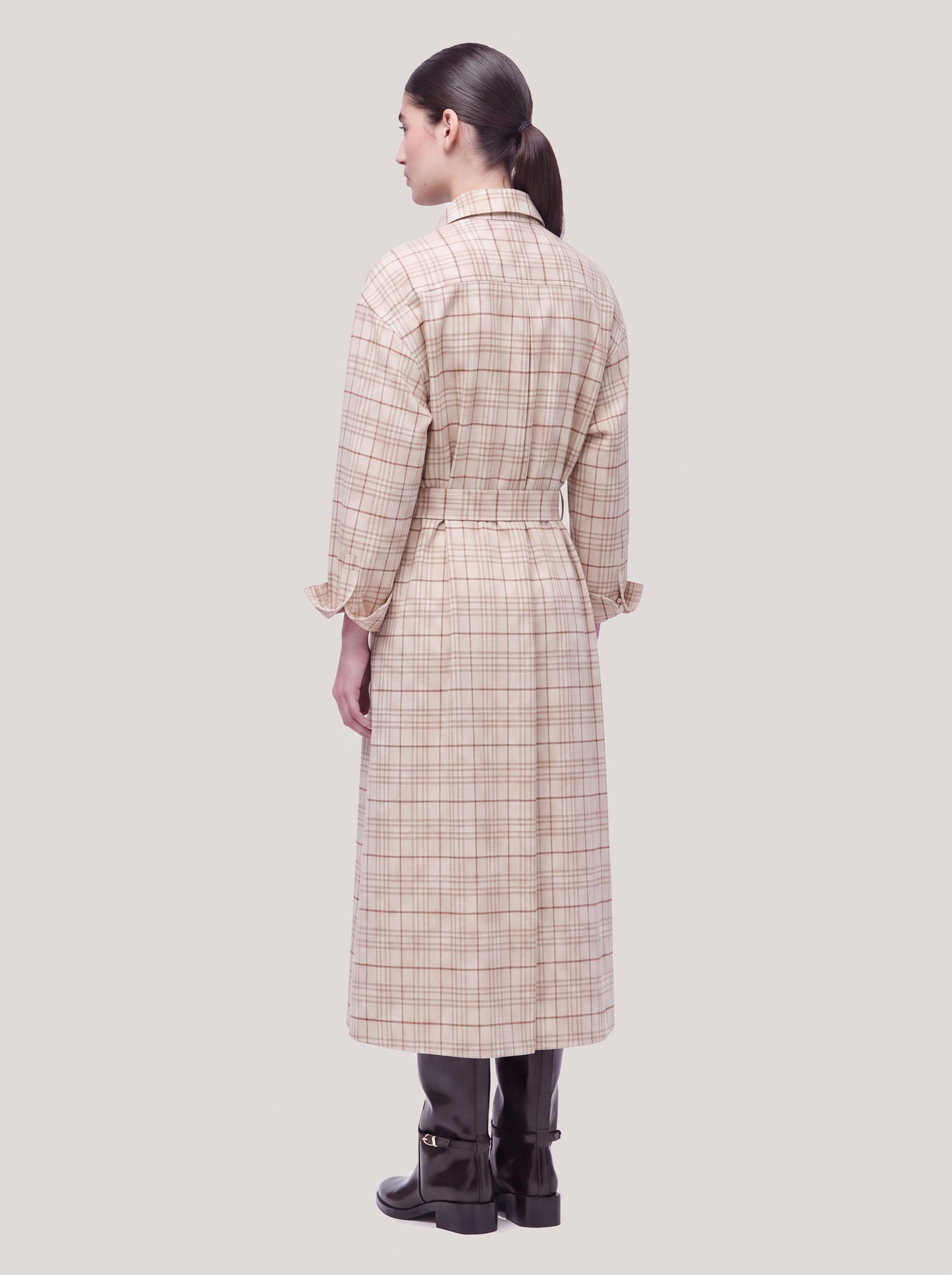 Shirt dress in Glen check flannel moon abi055_t22_f26-22_tluna0 74848234275142