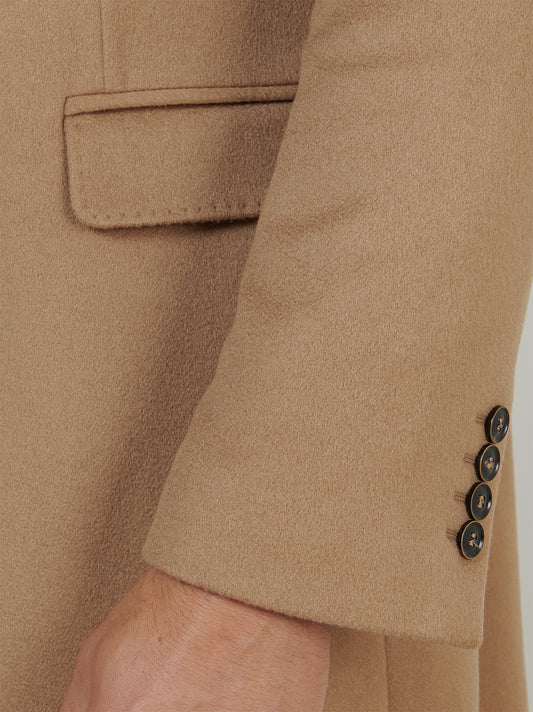 Cappotto uomo in puro cashmere con collo allacciabile - Cappotto uomo in puro cashmere con collo allacciabile alt - 002