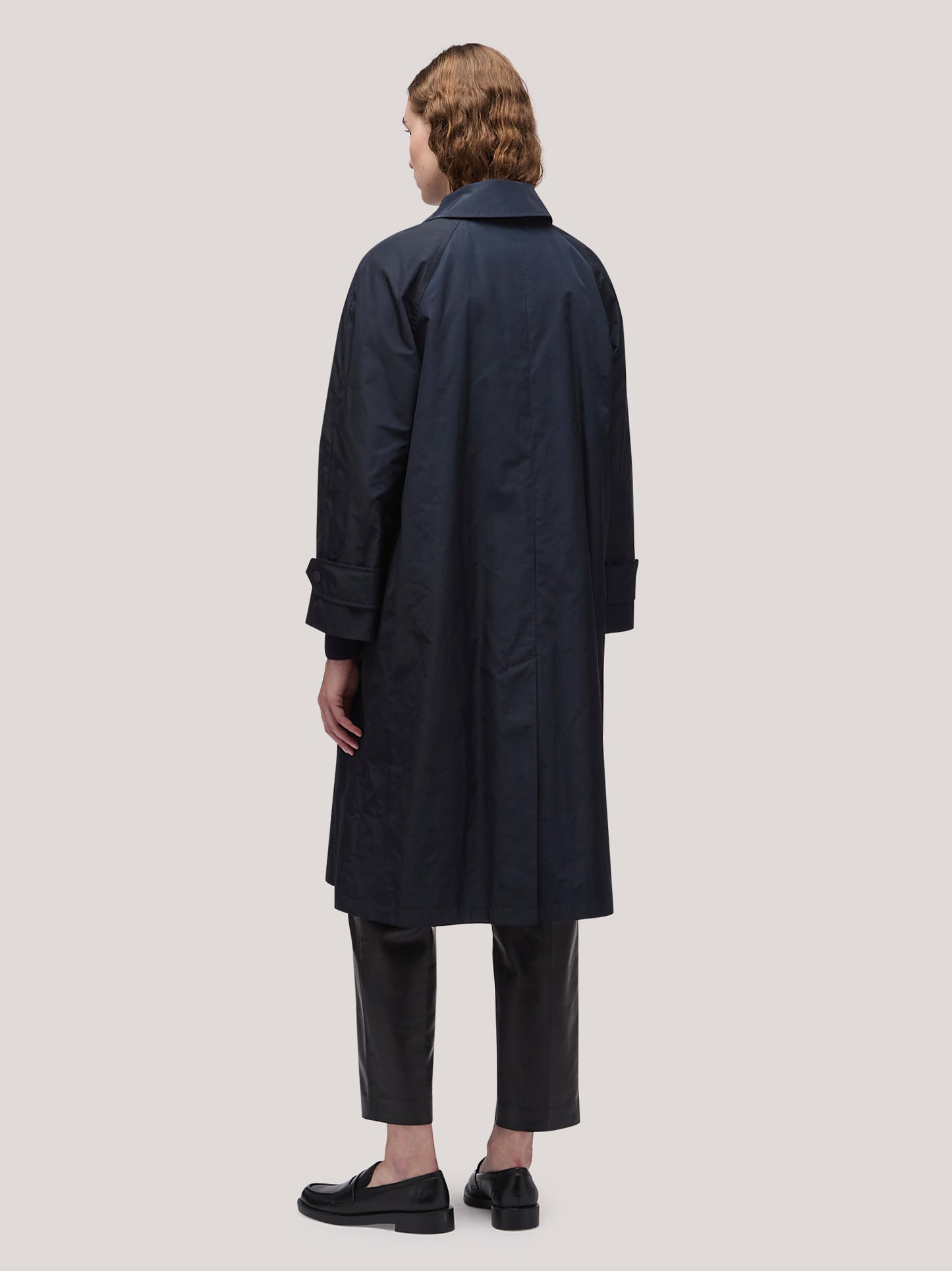Women's trench coat with polo collar and side pockets blu navy cpa078_f2517a_bl0001 68145591714118