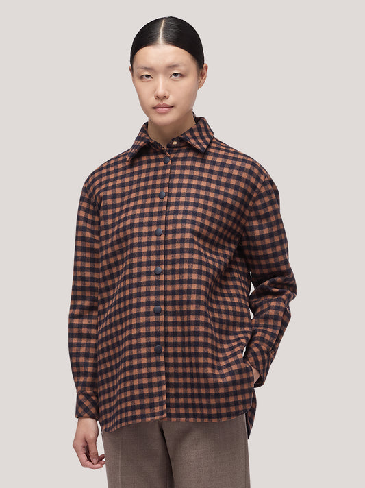 Giacca donna camicia reversibile in vichy double - Giacca donna camicia reversibile in vichy double alt - 002
