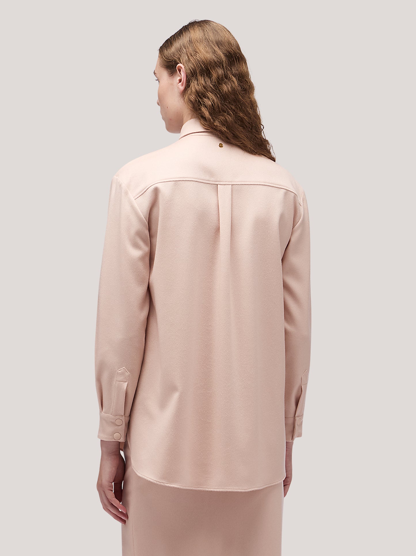 Giacca/camicia donna oversize in flanella cipria gam046_f2513a_ci0001 68145373315398