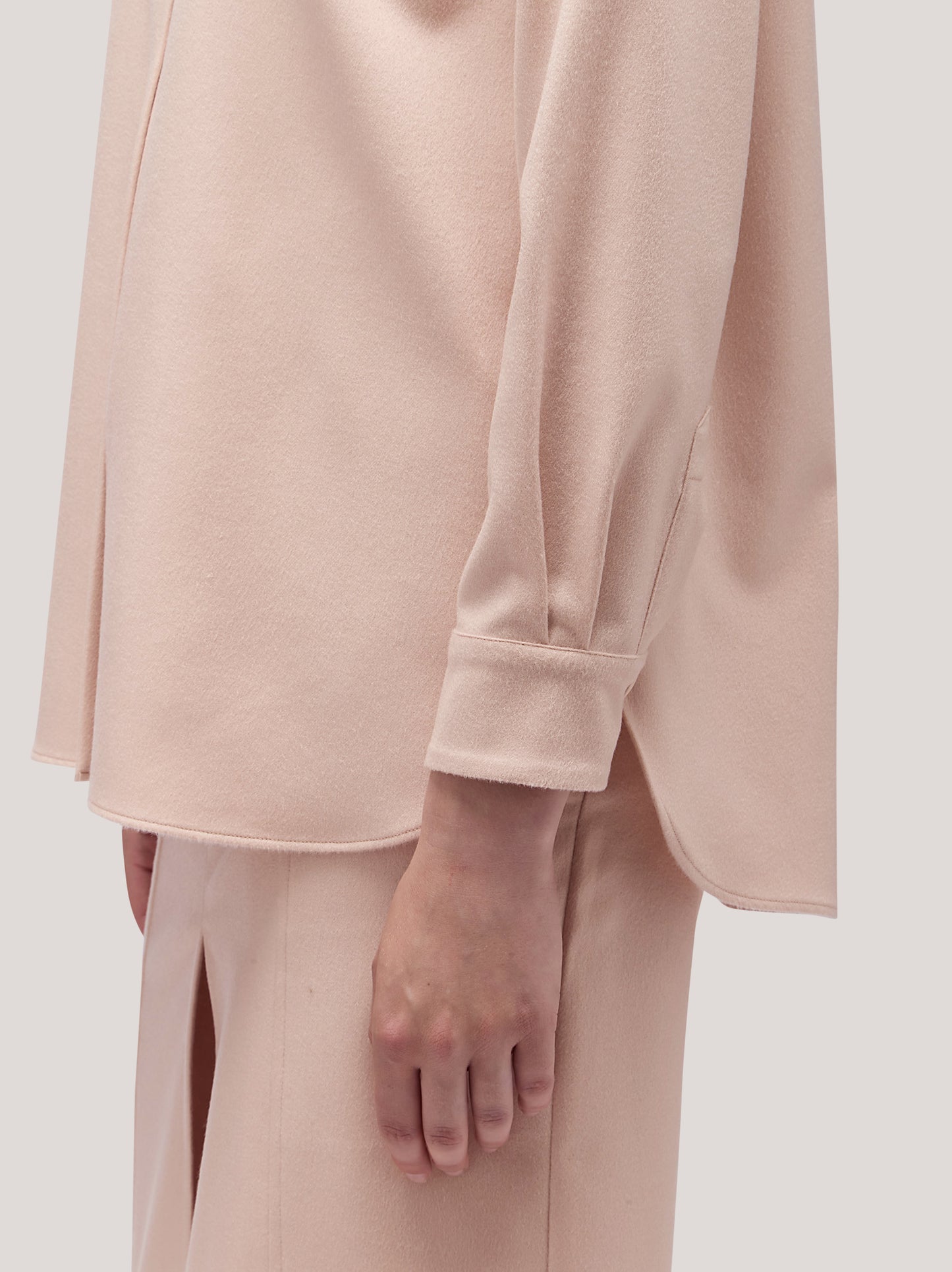 Giacca/camicia donna oversize in flanella cipria gam046_f2513a_ci0001 68145373348166