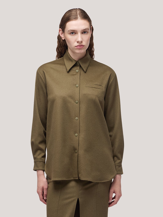 Giacca/camicia donna oversize in flanella - Giacca/camicia donna oversize in flanella alt - 002