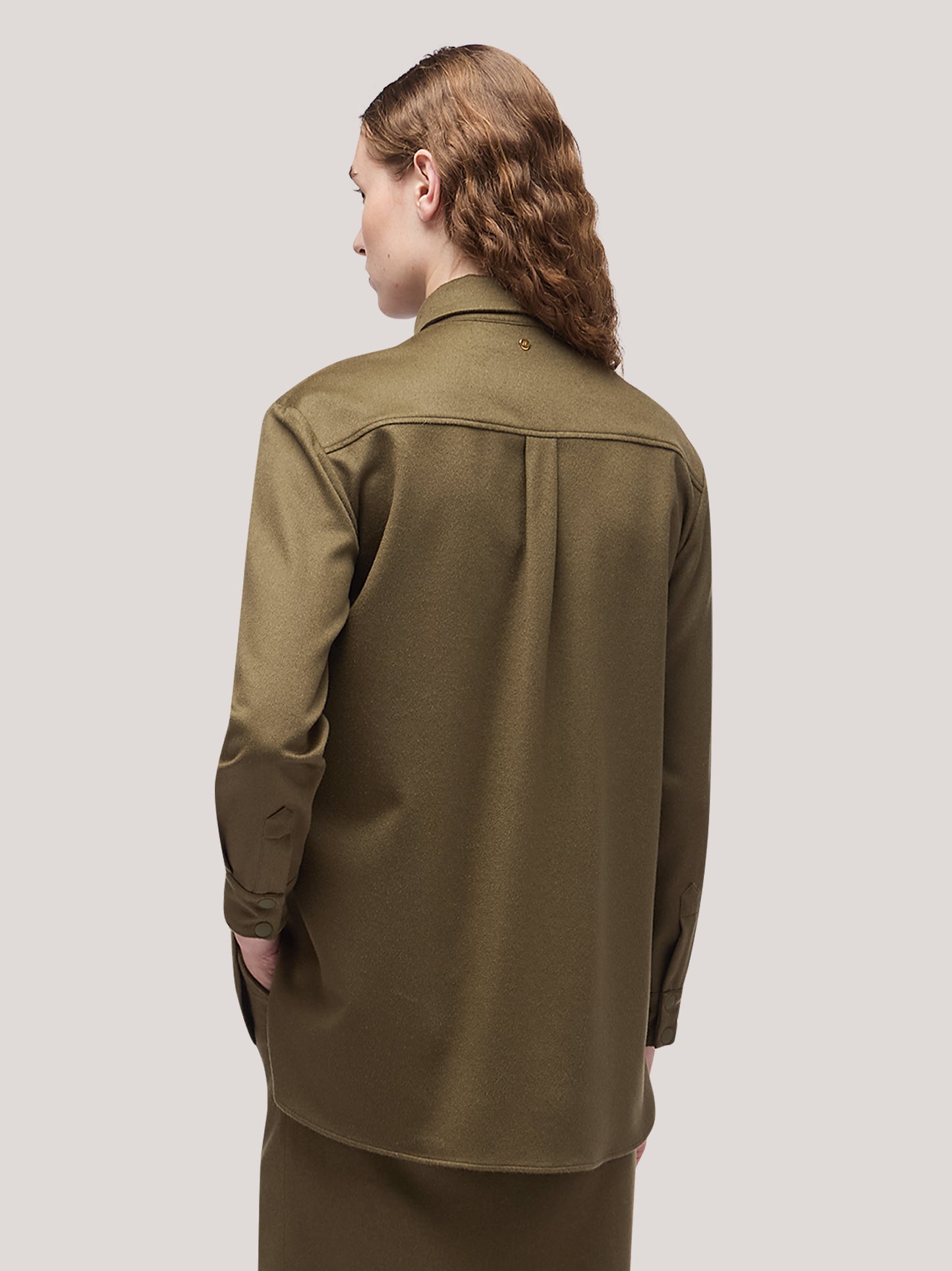 Giacca/camicia donna oversize in flanella militare gam046_f2513a_mi0001 68145364336966