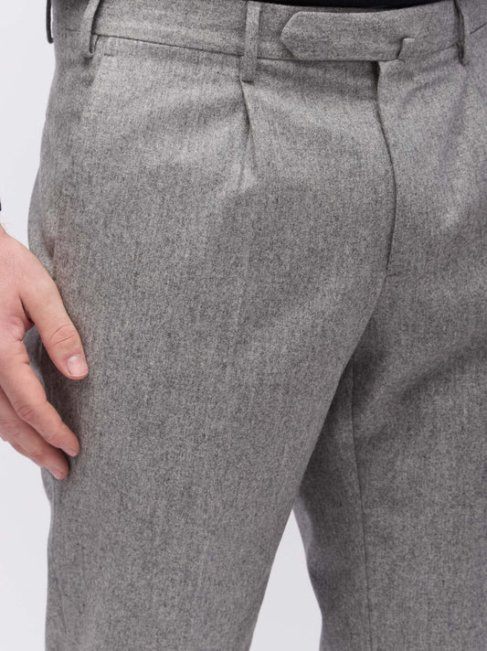 Pantalone in vigogna con pences - Pantalone in vigogna con pences alt - 002