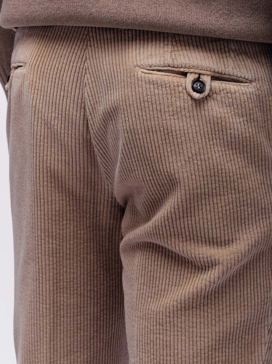 Pantalone in velluto con pences - Pantalone in velluto con pences alt - 002