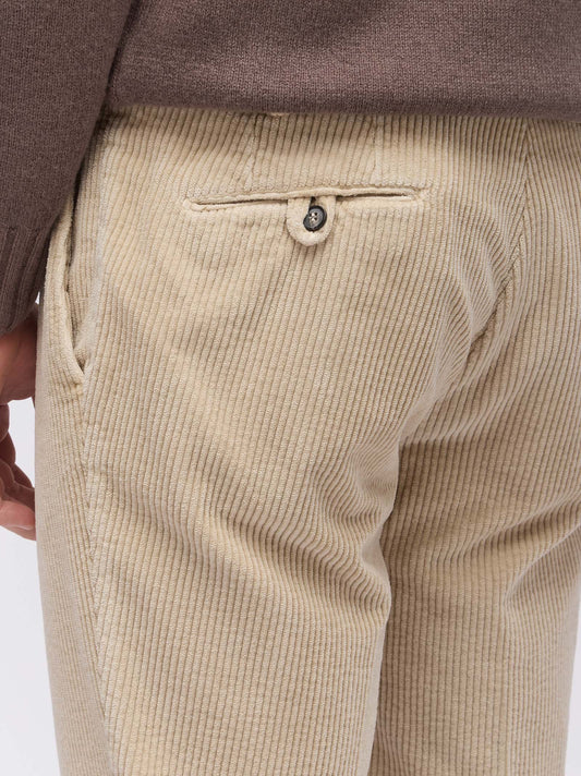 Pantalone in velluto con pences - Pantalone in velluto con pences alt - 002