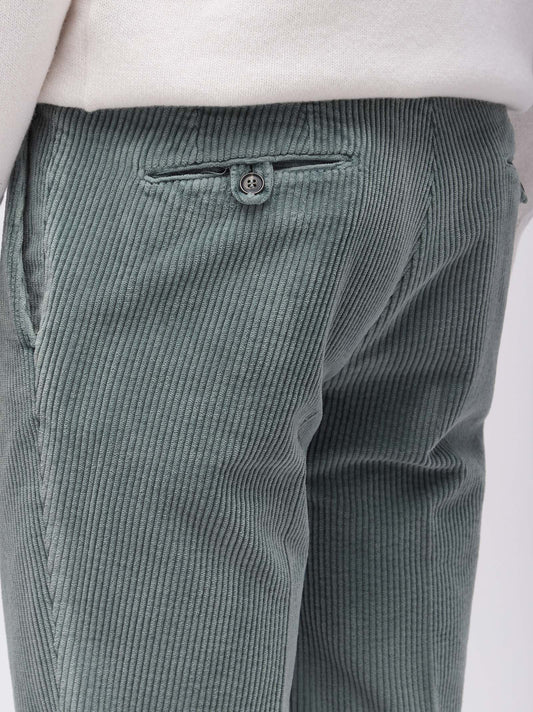 Pantalone in velluto con pences - Pantalone in velluto con pences alt - 002