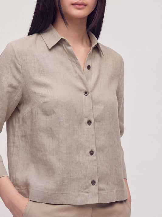 Soft pure linen shirt - Soft pure linen shirt alt - 002