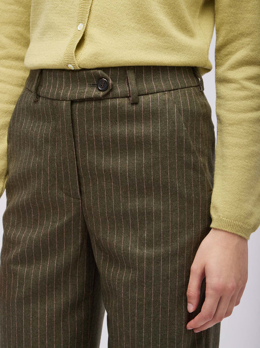 Pantalone palazzo gessato - Pantalone palazzo gessato alt - 002