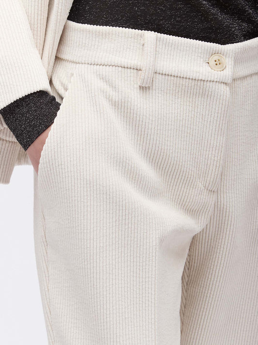 Pantalone slim fit in velluto - Pantalone slim fit in velluto alt - 002