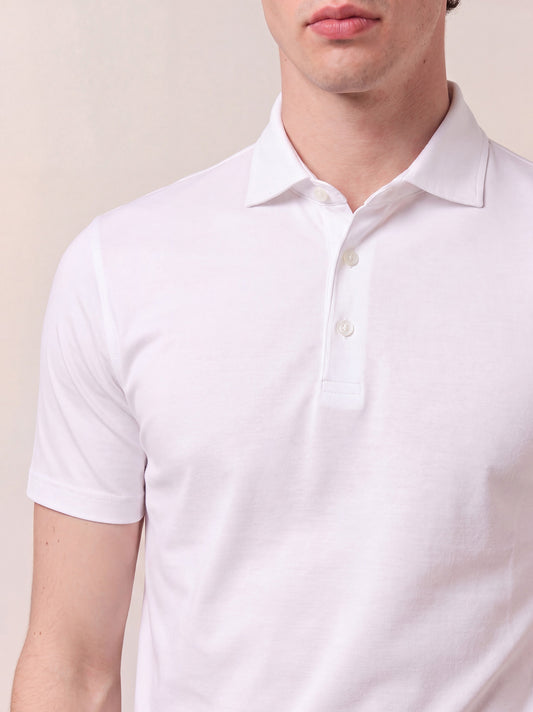 Polo mezza manica collo camicia filoscozia - Polo mezza manica collo camicia filoscozia alt - 002