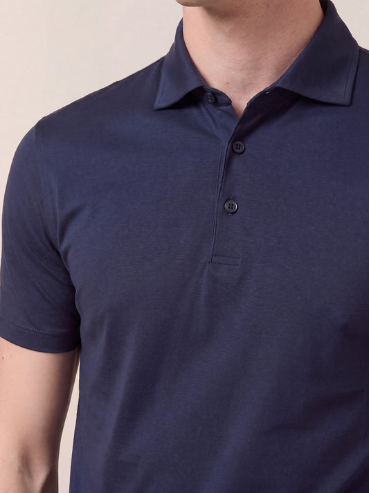 Polo mezza manica collo camicia filoscozia - Polo mezza manica collo camicia filoscozia alt - 002