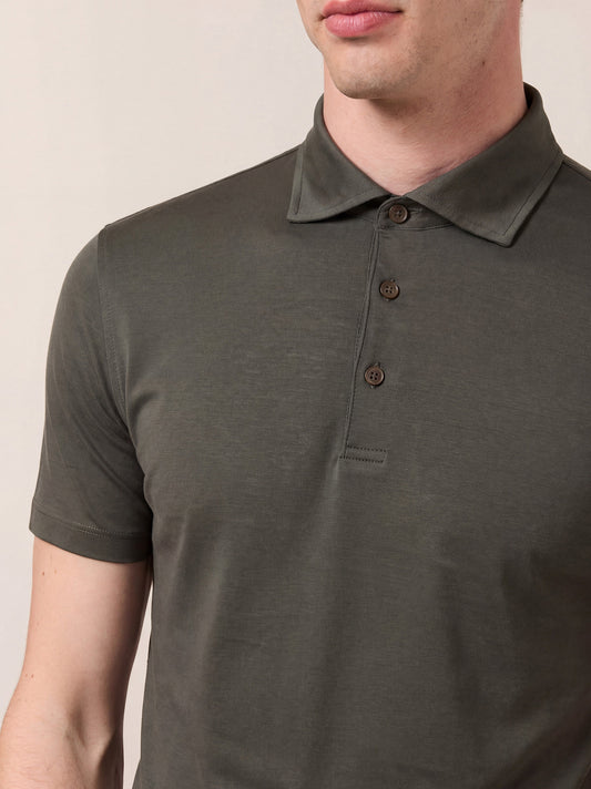 Polo mezza manica collo camicia filoscozia - Polo mezza manica collo camicia filoscozia alt - 002